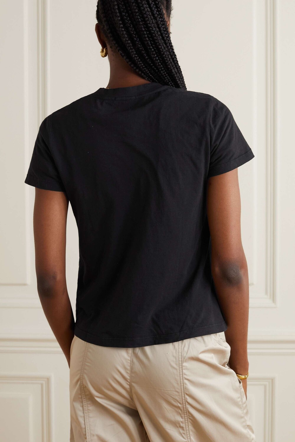 JAMES PERSE Повседневная футболка из хлопкового джерси, черный
JAMES PERSE Повседневная футболка из хлопкового джерси, черный