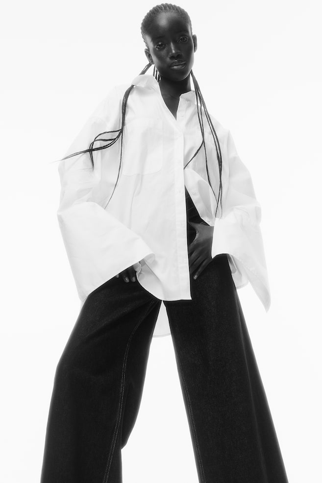 Очень широкие высокие джинсы H&M, синий
Очень широкие высокие джинсы H&M, синий