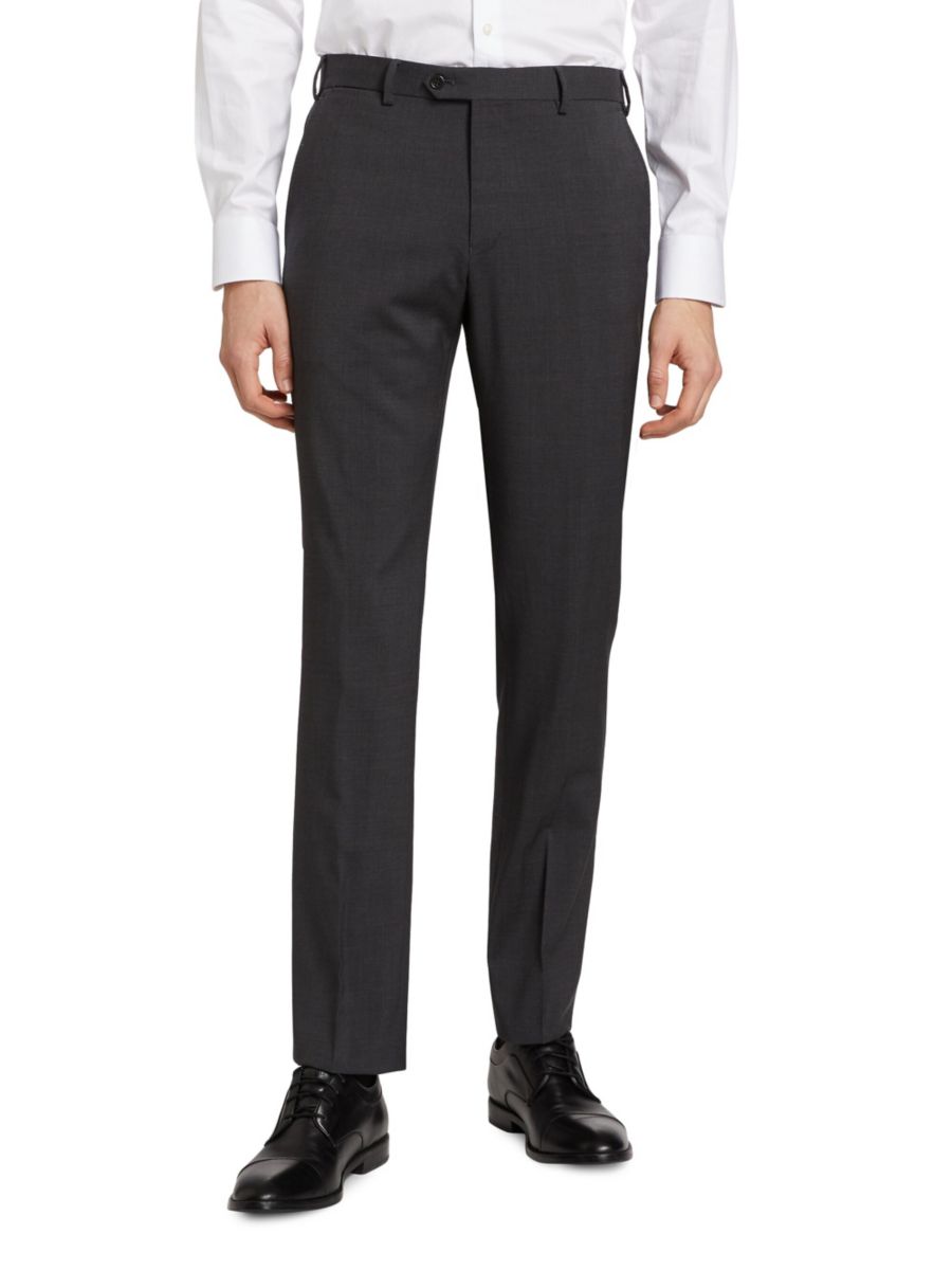 Шерстяные брюки со стрелками спереди Emporio Armani, серый
Шерстяные брюки со стрелками спереди Emporio Armani, серый