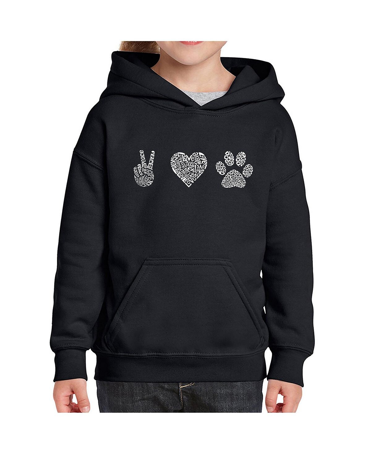 Толстовка с капюшоном с надписью Big Girl's Word Art - Peace Love Dogs LA Pop Art
Толстовка с капюшоном с надписью Big Girl's Word Art - Peace Love Dogs LA Pop Art
