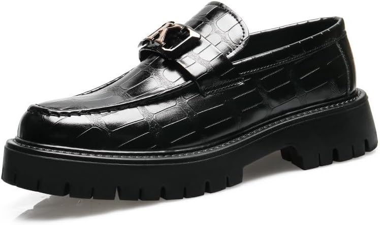 Мужские лоферы Santimon с массивной подошвой, двойной пряжкой и кожей крокодила, без шнурков, черный
Мужские лоферы Santimon с массивной подошвой, двойной пряжкой и кожей крокодила, без шнурков, черный