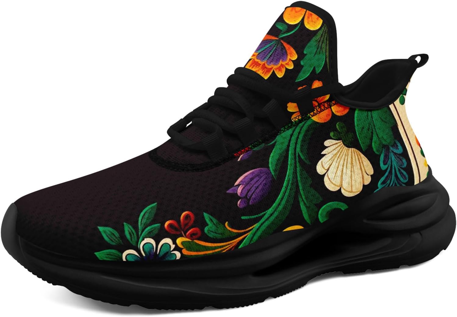Кроссовки с мексиканским цветочным принтом для мужчин и женщин - легкие беговые кроссовки, тренажерные кроссовки, амортизирующая повседневная обувь для ходьбы Awsole, черный/зеленый/бежевый
Кроссовки с мексиканским цветочным принтом для мужчин и женщин - легкие беговые кроссовки, тренажерные кроссовки, амортизирующая повседневная обувь для ходьбы Awsole, черный/зеленый/бежевый