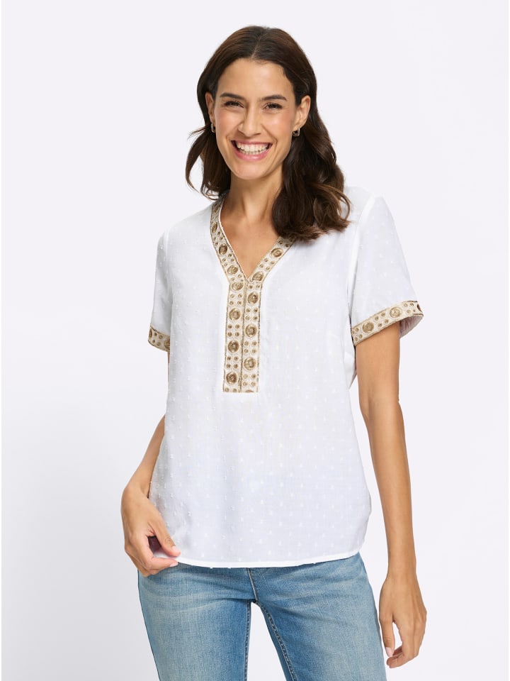 Блузка с короткими рукавами цвета экрю WITT WEIDEN
Блузка с короткими рукавами цвета экрю WITT WEIDEN