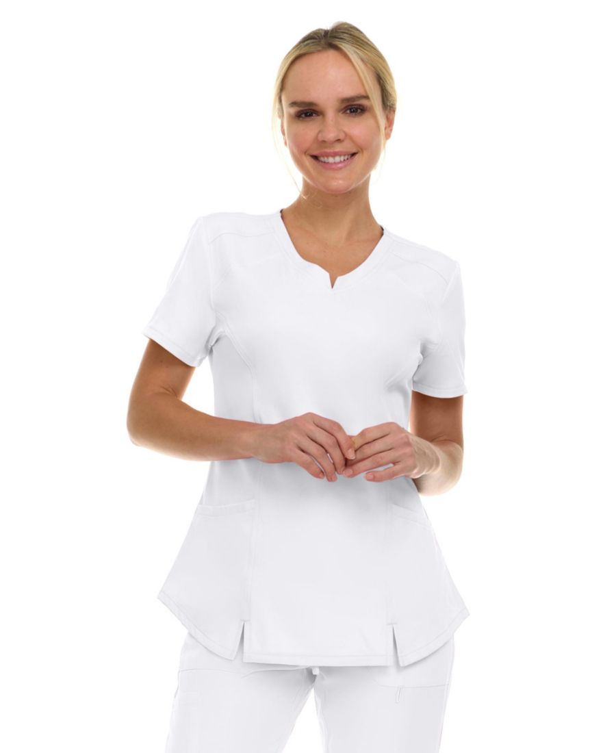 Женская медицинская рубашка с V-образным вырезом и двумя карманами, эластичная ткань, не требующая особого ухода, цвет жевательная резинка, размер L Medichic, White
Женская медицинская рубашка с V-образным вырезом и двумя карманами, эластичная ткань, не требующая особого ухода, цвет жевательная резинка, размер L Medichic, White