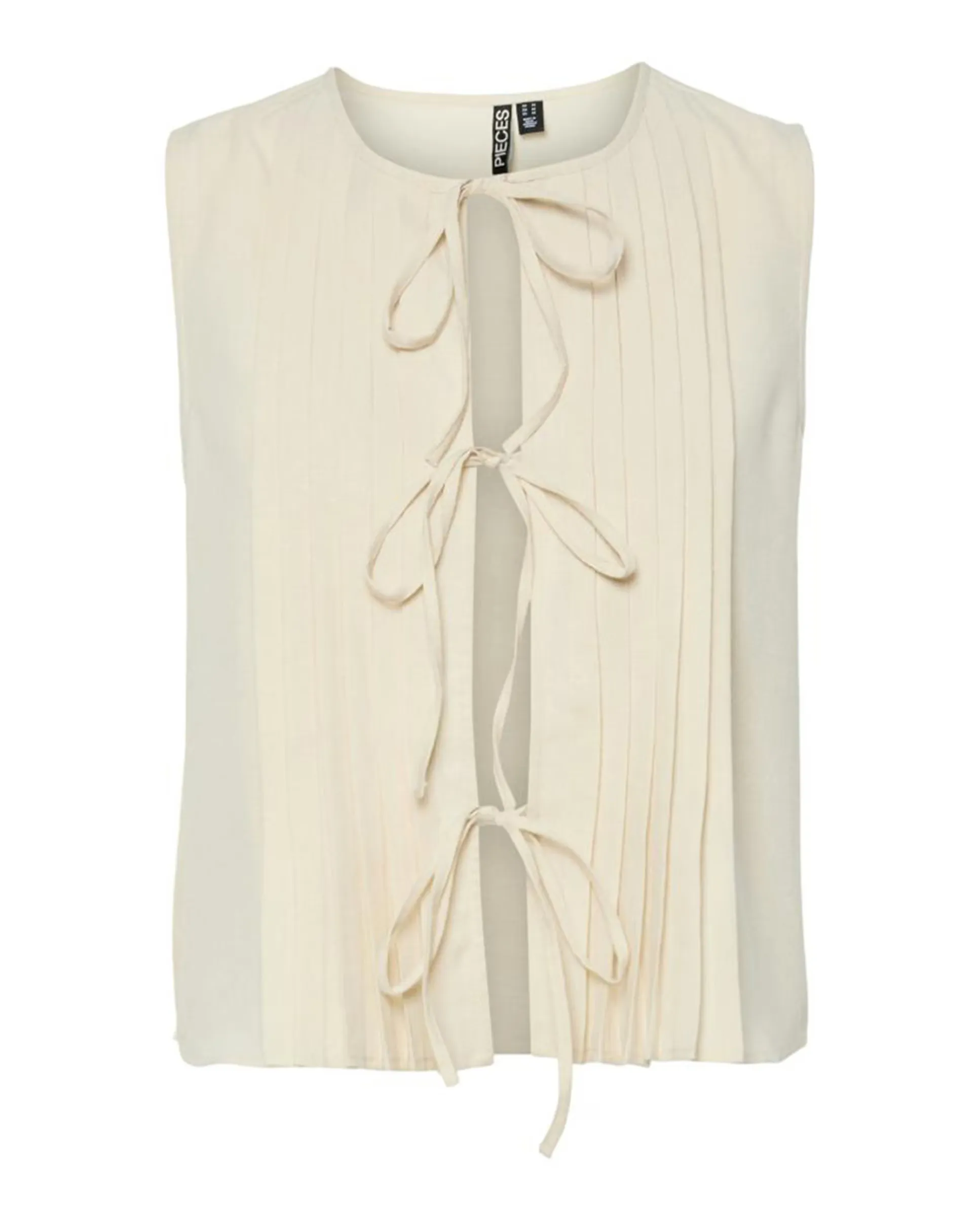 Женская плиссированная блузка без рукавов Pieces, бежевый
Женская плиссированная блузка без рукавов Pieces, бежевый