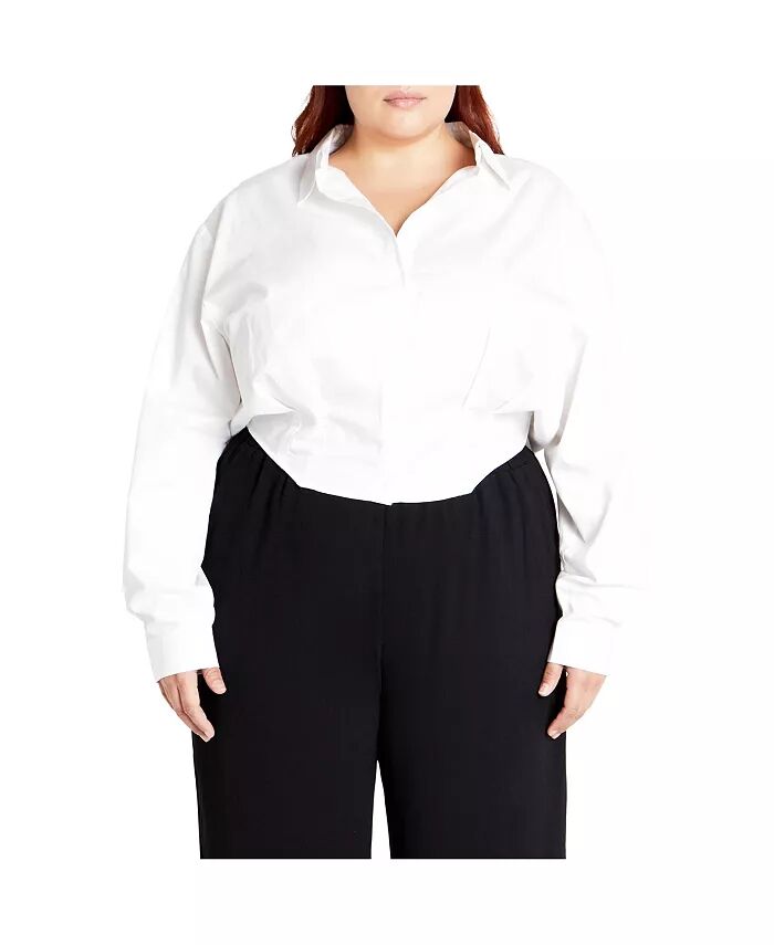 Классическая укороченная рубашка больших размеров CITY CHIC, слоновая кость/кремовый
Классическая укороченная рубашка больших размеров CITY CHIC, слоновая кость/кремовый