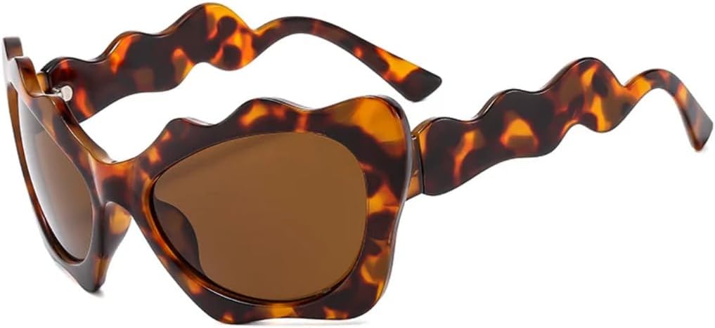 Модные и необычные солнцезащитные очки Trend Wacky Oversized Wave Cat Eye для женщин и мужчин, для путешествий и вечеринок, с защитой от УФ-излучения UV400 TVTBBVV, Leopard Brown
Модные и необычные солнцезащитные очки Trend Wacky Oversized Wave Cat Eye для женщин и мужчин, для путешествий и вечеринок, с защитой от УФ-излучения UV400 TVTBBVV, Leopard Brown