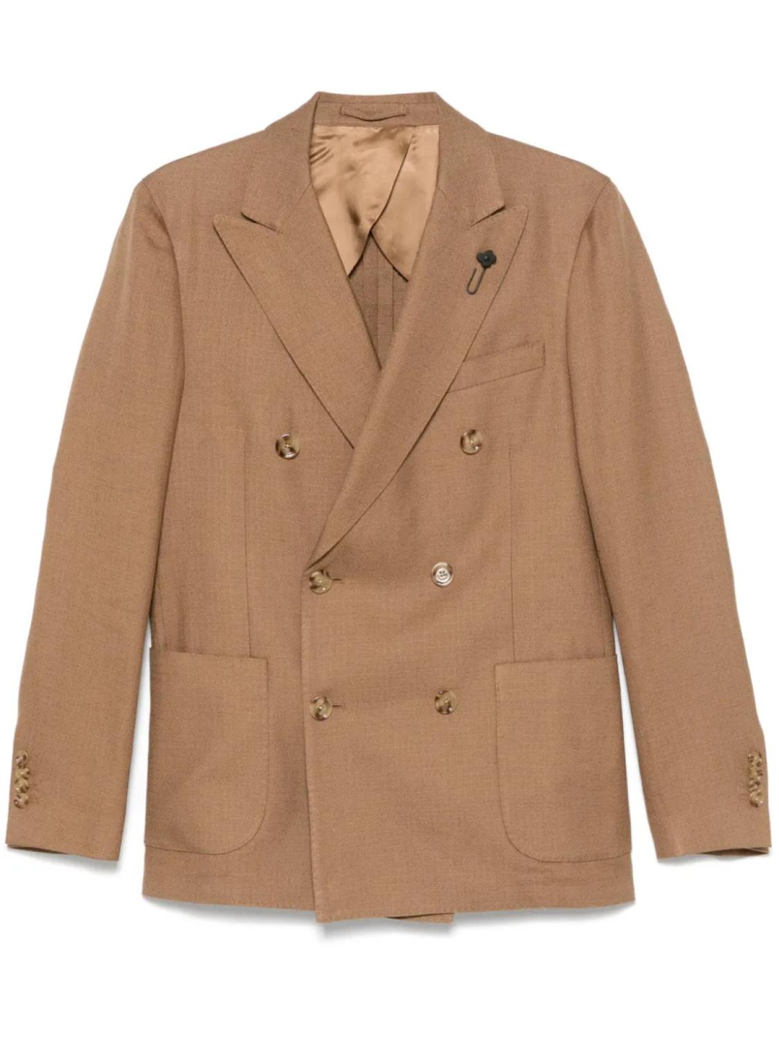 Блейзер с брошью Lardini, коричневый
Блейзер с брошью Lardini, коричневый