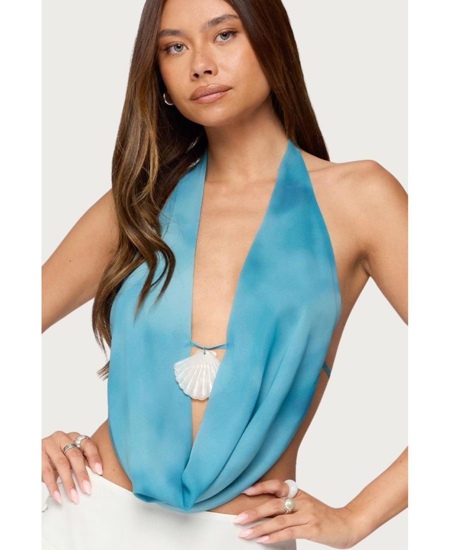 Женский топ Seabound с воротником-хомутом и открытой спиной Edikted, Blue
Женский топ Seabound с воротником-хомутом и открытой спиной Edikted, Blue