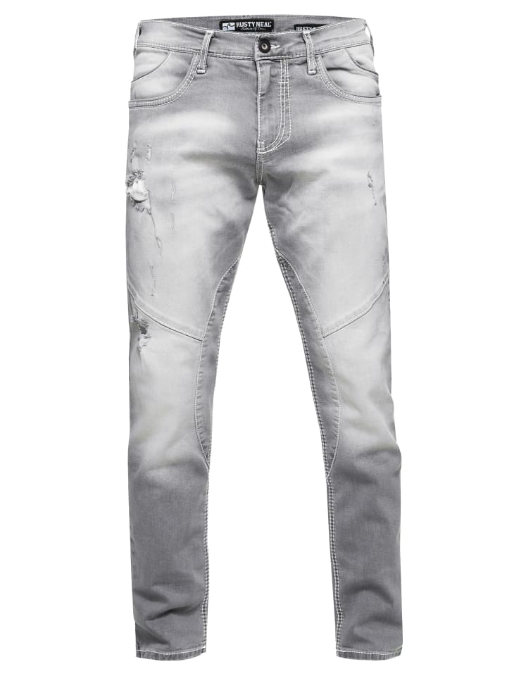 Rusty Neal Джинсы "NISHO" прямого кроя, байкерские, из эластичного хлопка, светло-серые
Rusty Neal Джинсы "NISHO" прямого кроя, байкерские, из эластичного хлопка, светло-серые