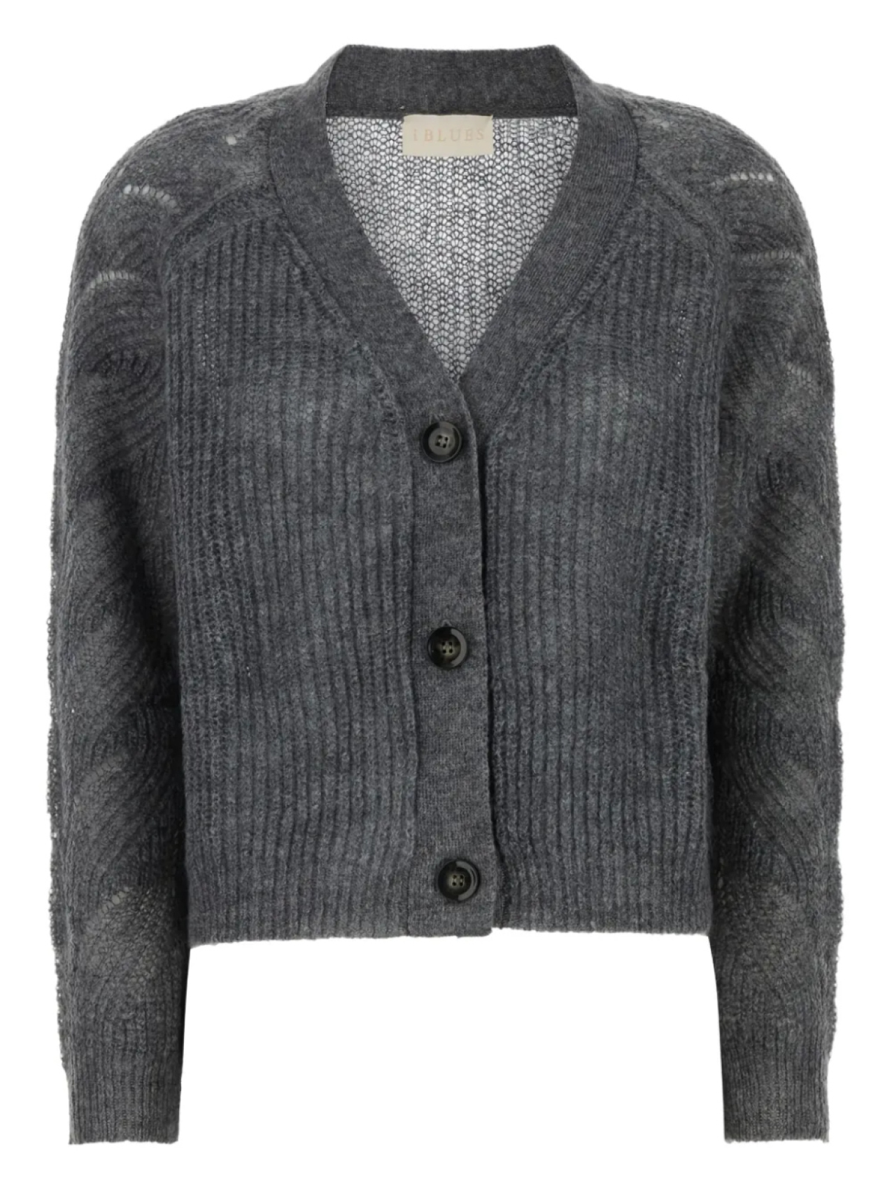 Фактурный кардиган на пуговицах I BLUES, серый
Фактурный кардиган на пуговицах I BLUES, серый