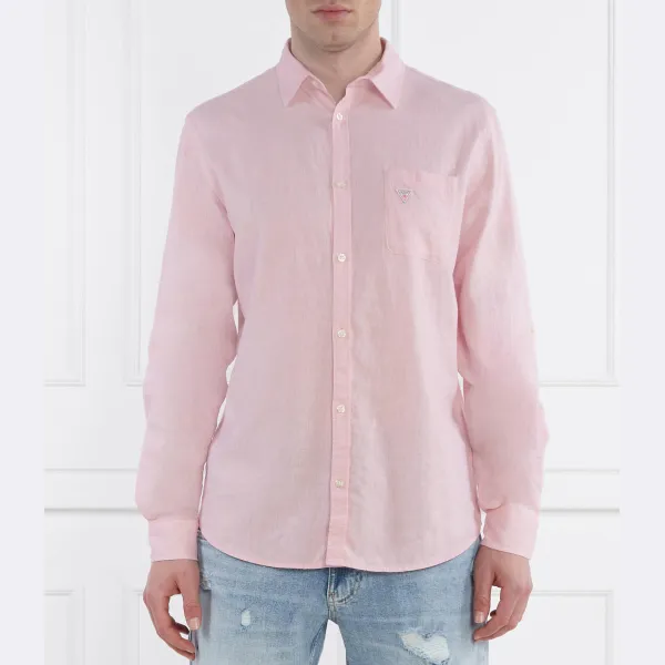 Льняная рубашка стандартного кроя Guess, розовый
Льняная рубашка стандартного кроя Guess, розовый