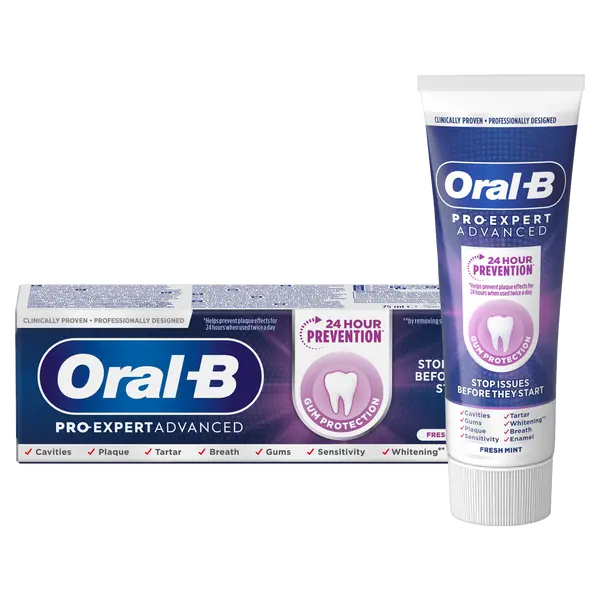 Зубная паста, 75 мл Oral-B Pro-Expert advanced gum protection
Зубная паста, 75 мл Oral-B Pro-Expert advanced gum protection