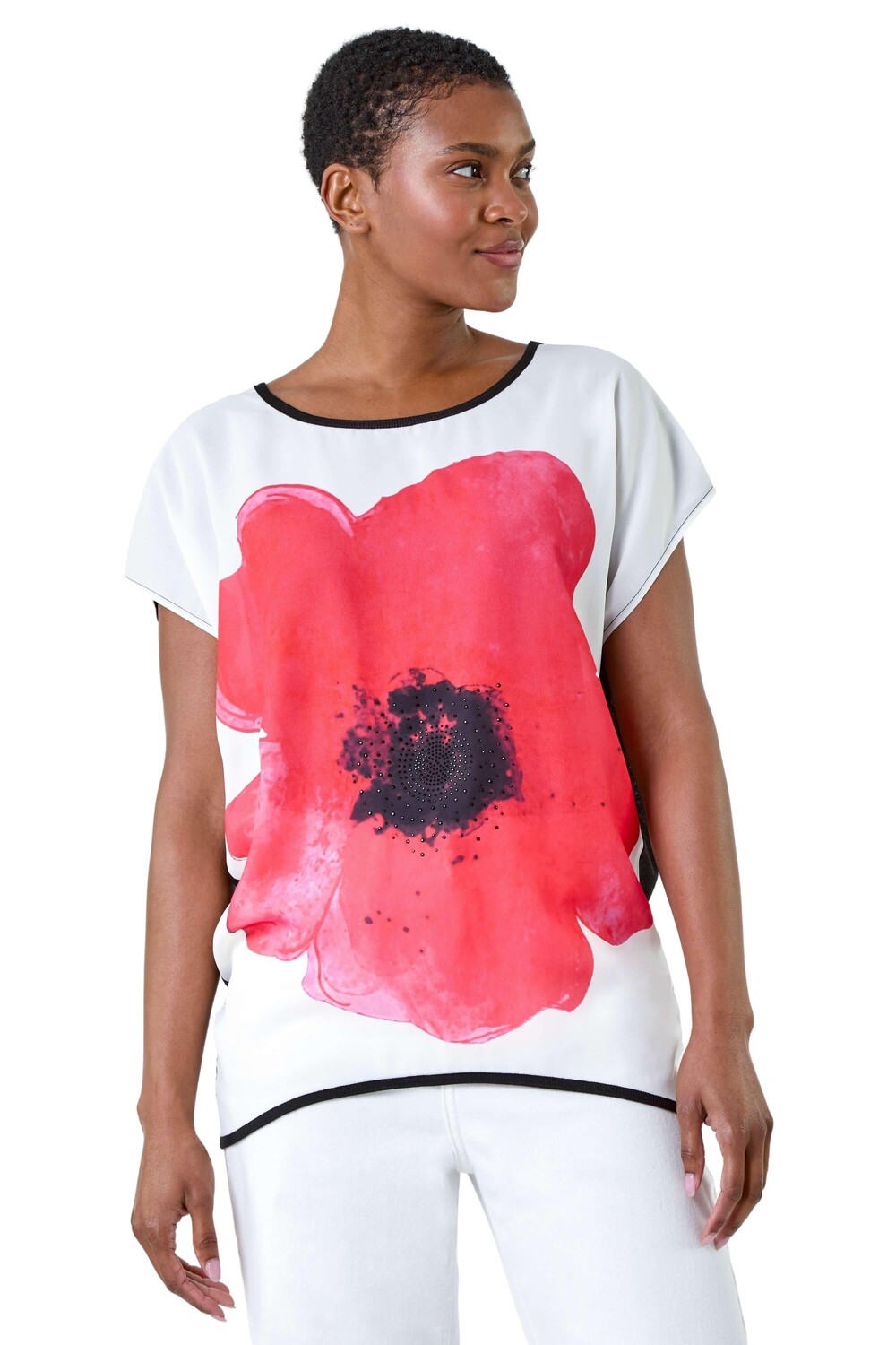 Удлиненный эластичный топ с цветочным декором Roman, красный
Удлиненный эластичный топ с цветочным декором Roman, красный