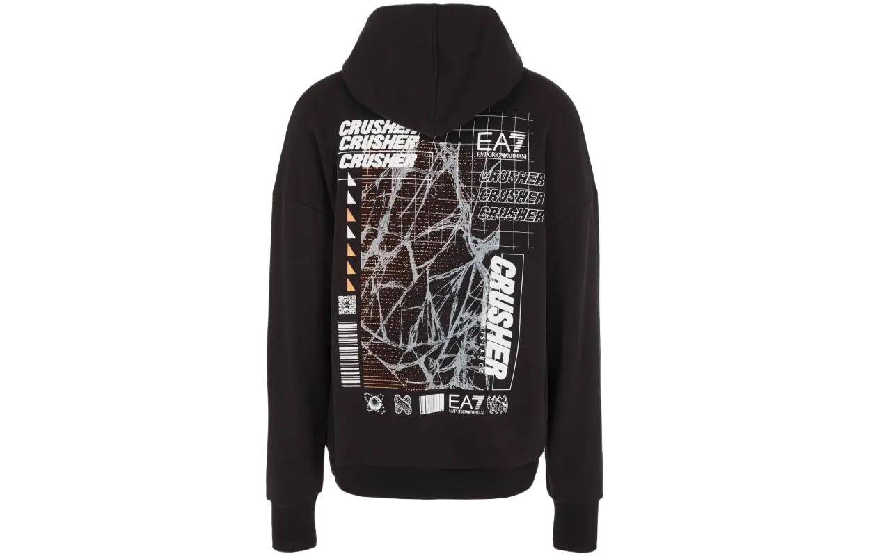 EA7 Хлопковый худи с принтом-слоганом EMPORIO ARMANI, черный
EA7 Хлопковый худи с принтом-слоганом EMPORIO ARMANI, черный
