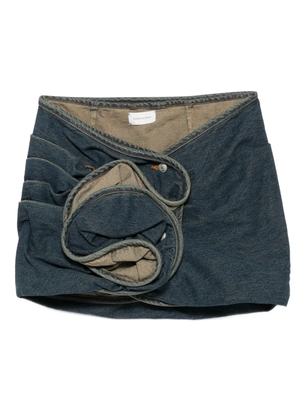 Мини-юбка из денима с цветочной аппликацией Magda Butrym, синий
Мини-юбка из денима с цветочной аппликацией Magda Butrym, синий
