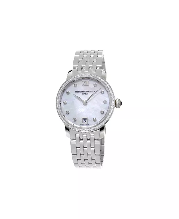 Женские часы-браслет Swiss Slimline Diamond (5/8 ct. t.w.) из нержавеющей стали, 30 мм Frederique Constant
Женские часы-браслет Swiss Slimline Diamond (5/8 ct. t.w.) из нержавеющей стали, 30 мм Frederique Constant