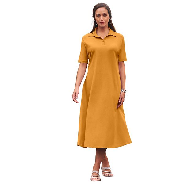 Женское платье миди с V-образным вырезом plus size Jessica London, Rich Gold
Женское платье миди с V-образным вырезом plus size Jessica London, Rich Gold