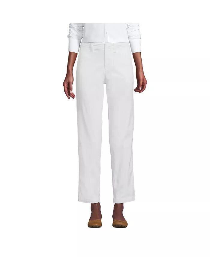 Женские классические прямые брюки-чинос со средней посадкой до щиколотки Lands' End, белый
Женские классические прямые брюки-чинос со средней посадкой до щиколотки Lands' End, белый