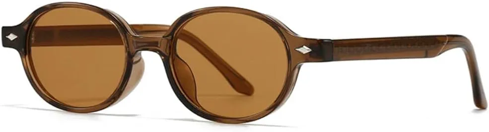 Ретро маленькие овальные солнцезащитные очки для женщин, защита от УФ-излучения UV400, модные солнцезащитные очки для мужчин с заклепками SZVVBKK, Tea Tea
Ретро маленькие овальные солнцезащитные очки для женщин, защита от УФ-излучения UV400, модные солнцезащитные очки для мужчин с заклепками SZVVBKK, Tea Tea