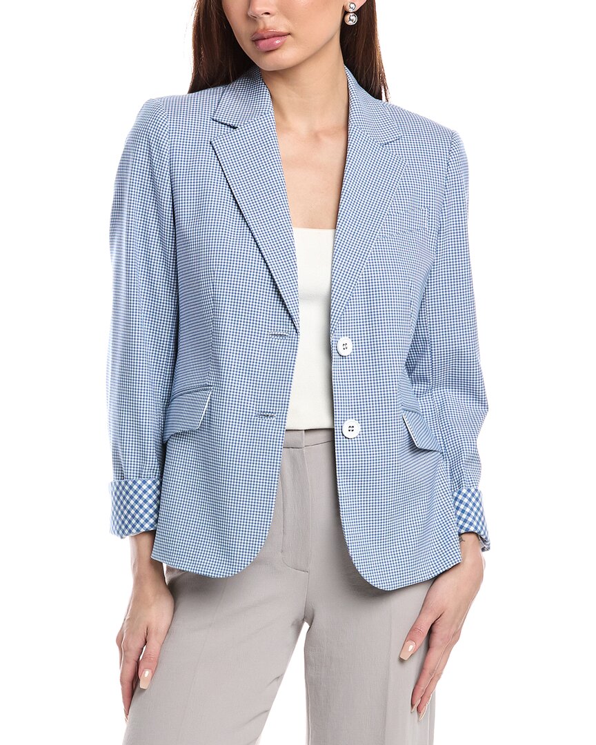 Джонс Нью-Йорк Блейзер с вырезным воротником Jones New York, синий
Джонс Нью-Йорк Блейзер с вырезным воротником Jones New York, синий