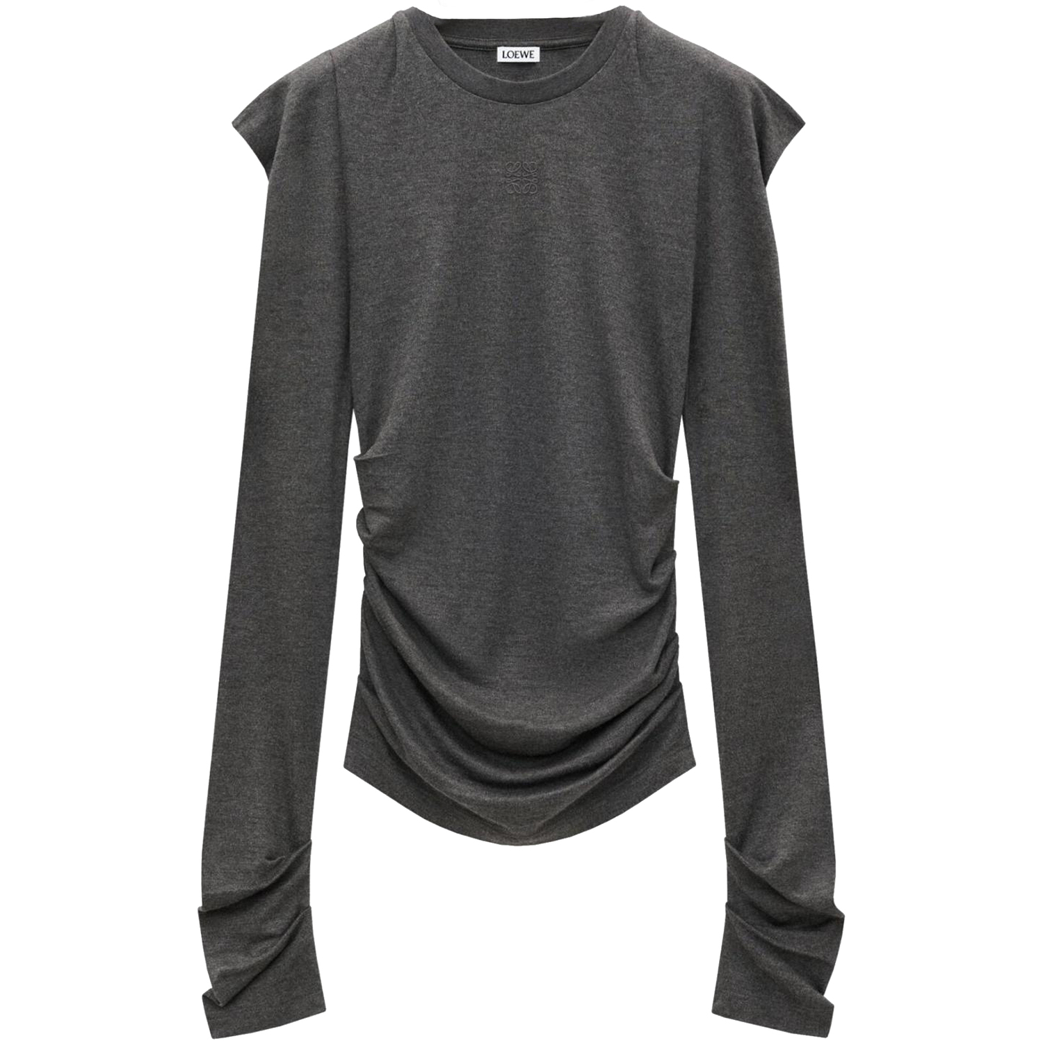 Long Sleeved Crewneck Knitted Top LOEWE, антрацит, Черный, Long Sleeved Crewneck Knitted Top LOEWE, антрацит
Long Sleeved Crewneck Knitted Top LOEWE, антрацит, Черный, Long Sleeved Crewneck Knitted Top LOEWE, антрацит