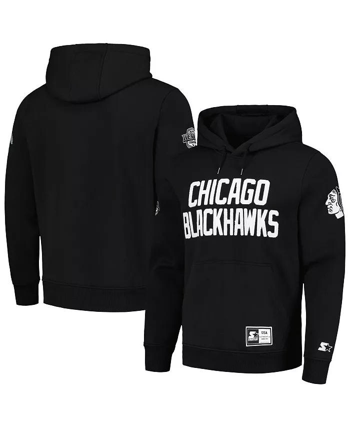 Мужская черная толстовка Chicago Blackhawks Hat Trick с капюшоном Starter
Мужская черная толстовка Chicago Blackhawks Hat Trick с капюшоном Starter