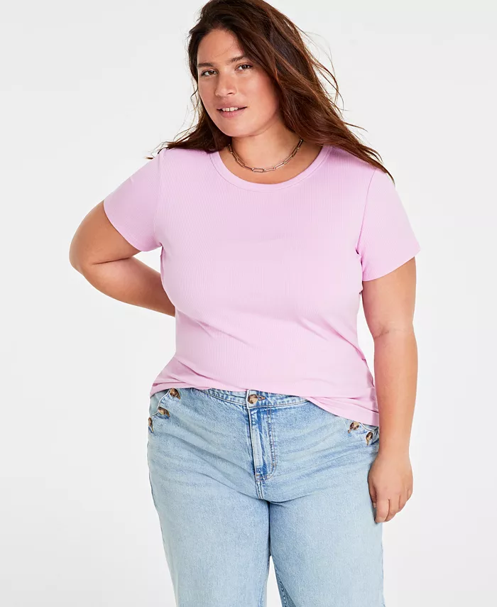 Женская футболка с рубчиками On 34th, розовый
Женская футболка с рубчиками On 34th, розовый