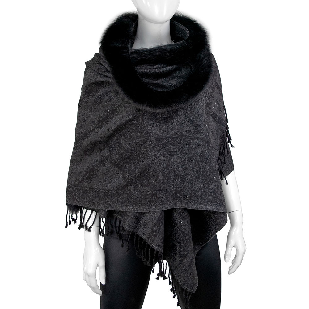 Маленький черный шарф Peter Glenn с бисером и натуральным мехом (женский), Black
Маленький черный шарф Peter Glenn с бисером и натуральным мехом (женский), Black