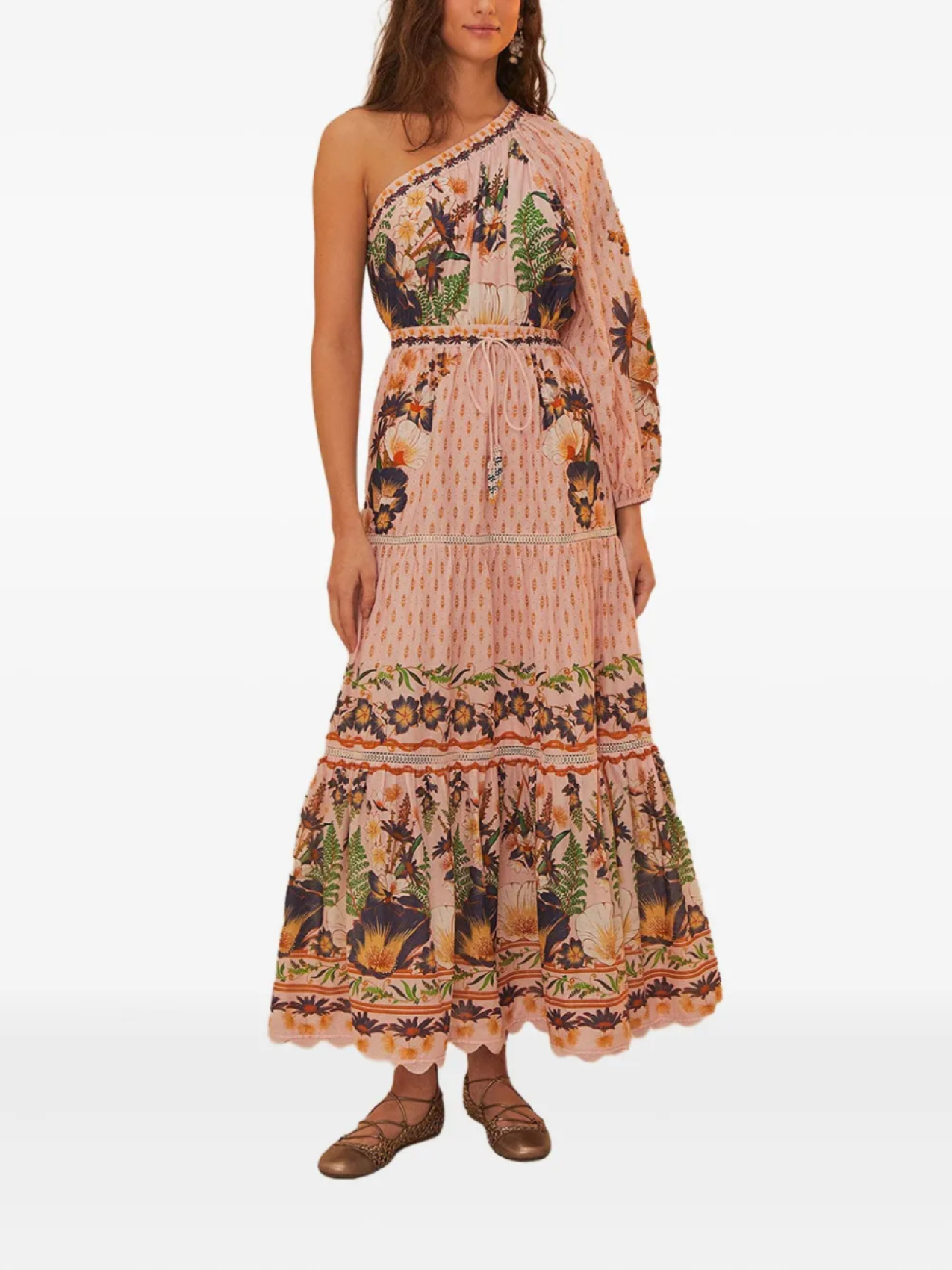 Платье из хлопка FARM Rio с одним рукавом, розовый
Платье из хлопка FARM Rio с одним рукавом, розовый