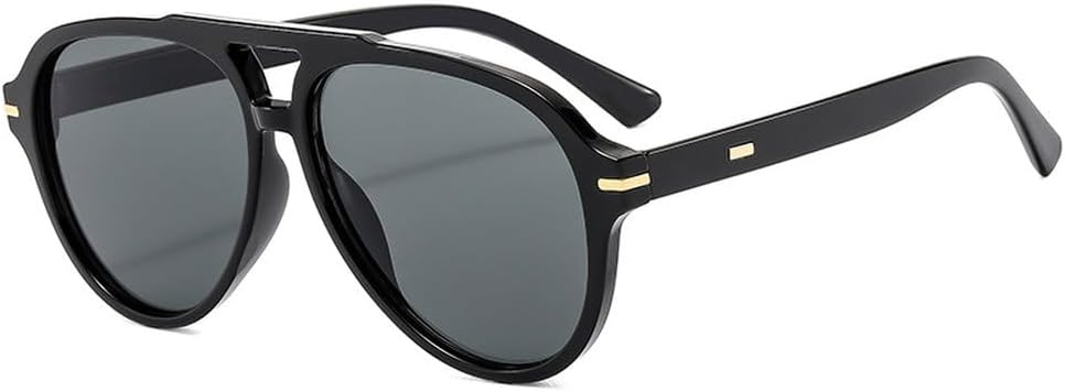 Ретро-солнцезащитные очки-пилот с двойной перемычкой для женщин, модные градиентные очки с защитой от УФ-излучения UV400 для мужчин, трендовые солнцезащитные очки с заклепками WNCKSQ, Black Gray
Ретро-солнцезащитные очки-пилот с двойной перемычкой для женщин, модные градиентные очки с защитой от УФ-излучения UV400 для мужчин, трендовые солнцезащитные очки с заклепками WNCKSQ, Black Gray