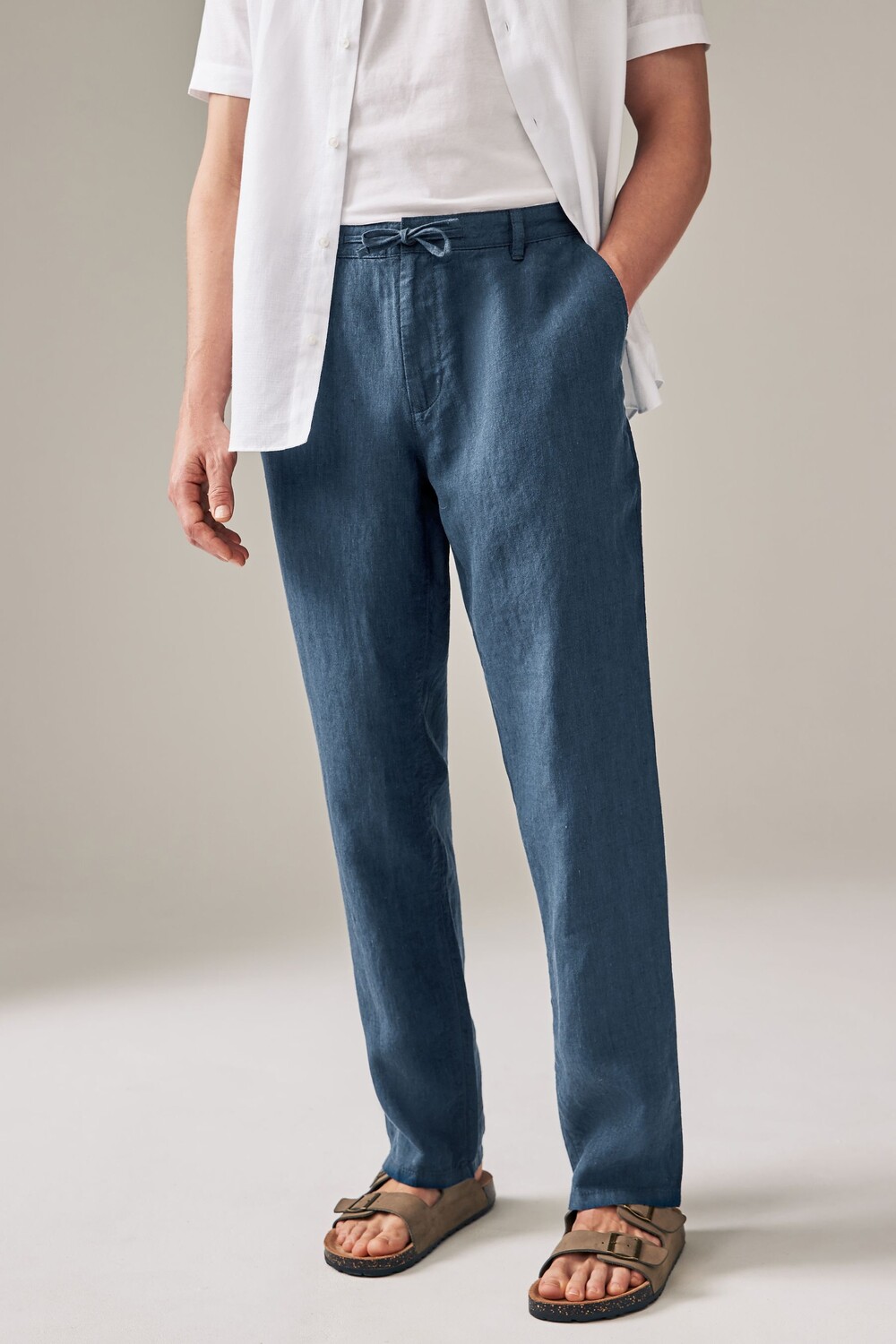 Брюки из 100% льна с завязками Next, синий
Брюки из 100% льна с завязками Next, синий