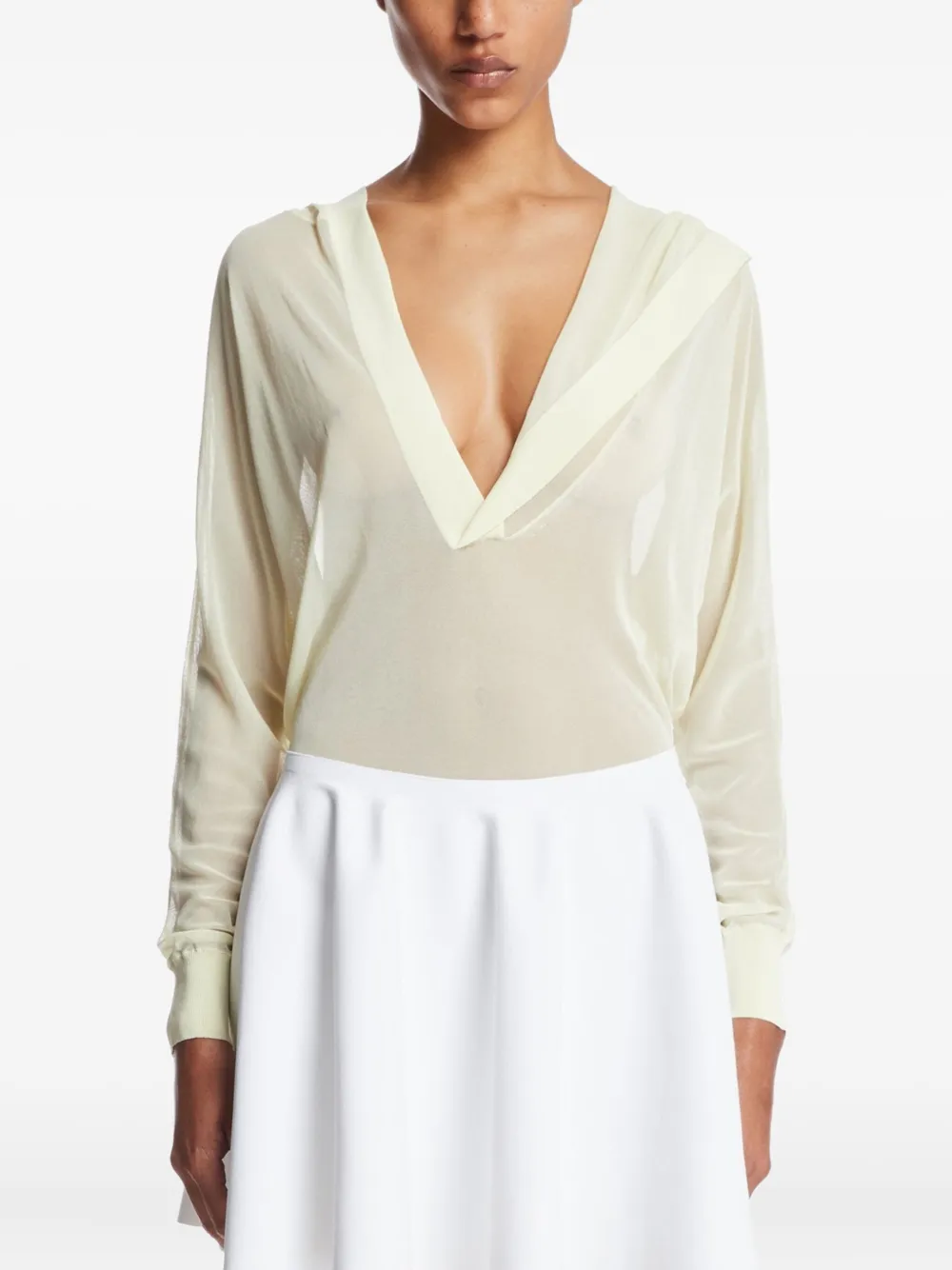 Топ V-neck hoodie Alaïa, нейтральный
Топ V-neck hoodie Alaïa, нейтральный