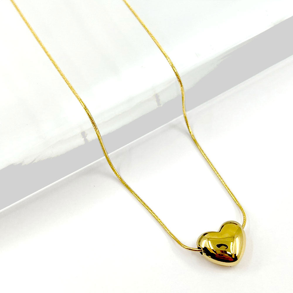 Ожерелье с подвеской в виде сердца из нержавеющей стали Fashnzfab, золотой
Ожерелье с подвеской в виде сердца из нержавеющей стали Fashnzfab, золотой