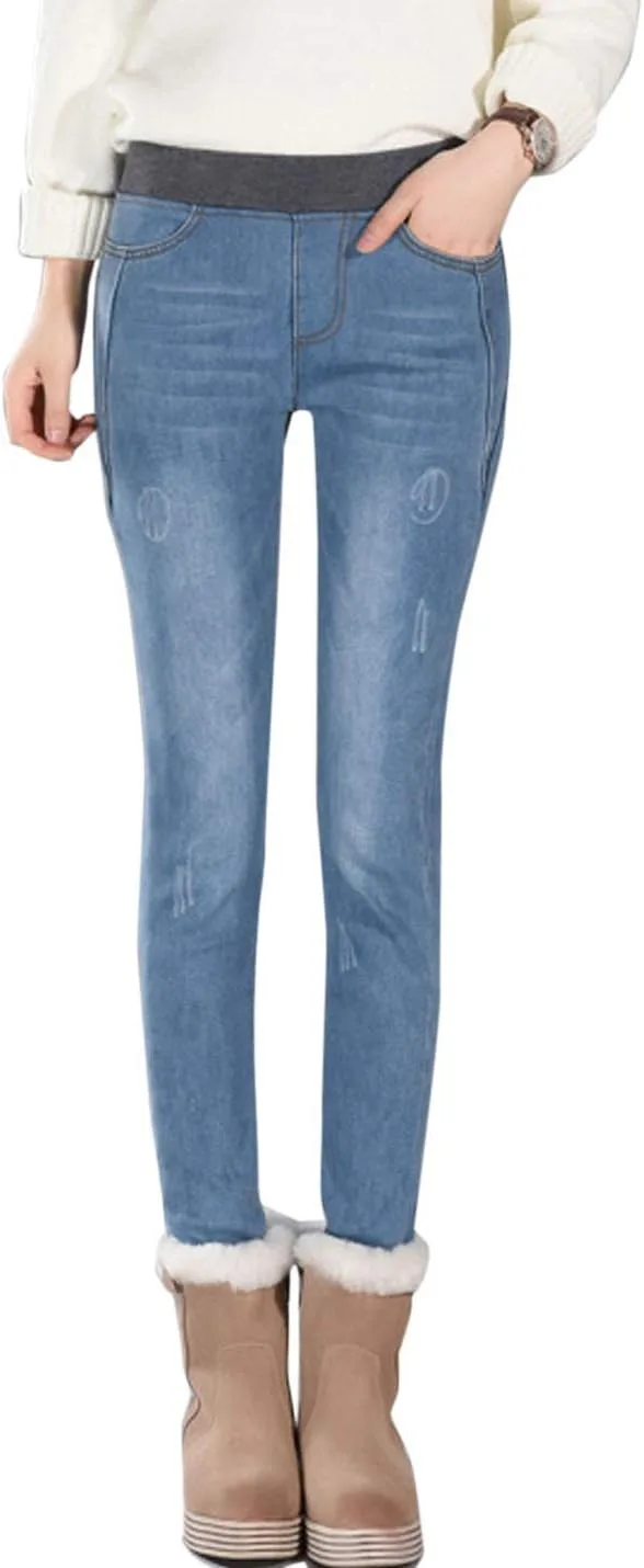 Женские джинсы Flygo High Waisted Skinny с флисовой подкладкой
Женские джинсы Flygo High Waisted Skinny с флисовой подкладкой