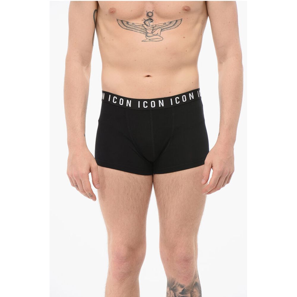 Хлопковые боксеры ICON с логотипом на поясе Dsquared2, черный
Хлопковые боксеры ICON с логотипом на поясе Dsquared2, черный