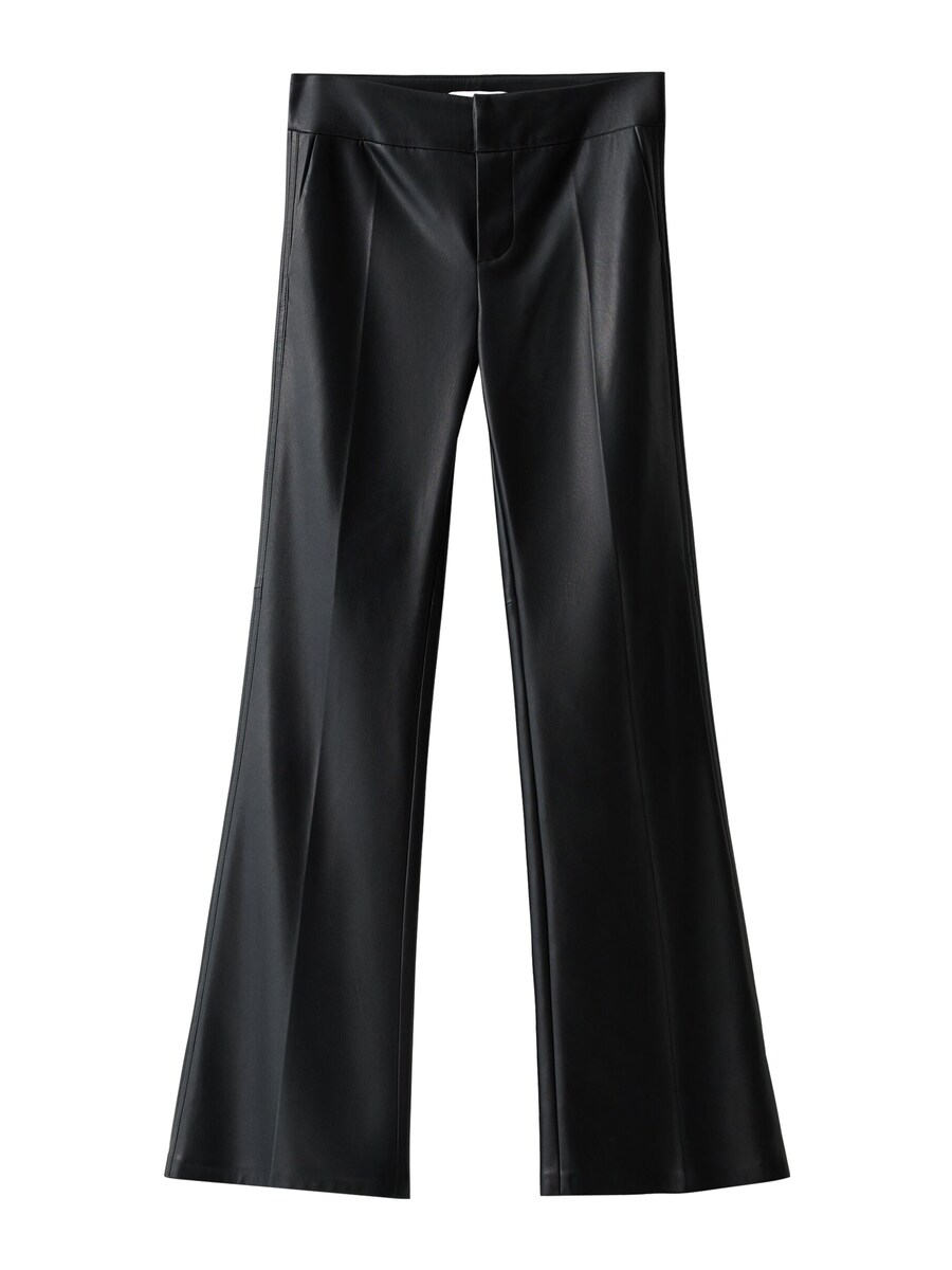 Расклешенные плиссированные брюки Bershka, черный 
Расклешенные плиссированные брюки Bershka, черный