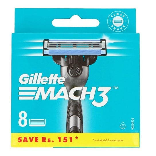Насадки для бритвы, 8 шт. Gillette Mach3
Насадки для бритвы, 8 шт. Gillette Mach3