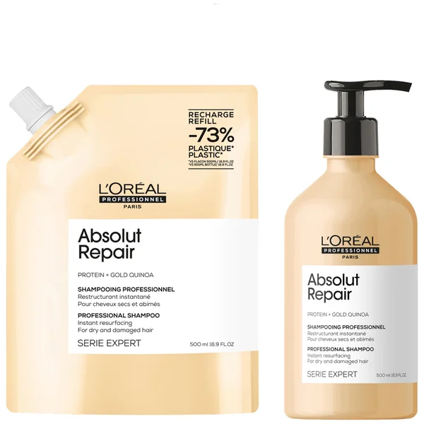 Шампунь absolut repair 500 мл и сменная упаковка 500 мл для сухих и поврежденных волос L’Oréal Professionnel
Шампунь absolut repair 500 мл и сменная упаковка 500 мл для сухих и поврежденных волос L’Oréal Professionnel