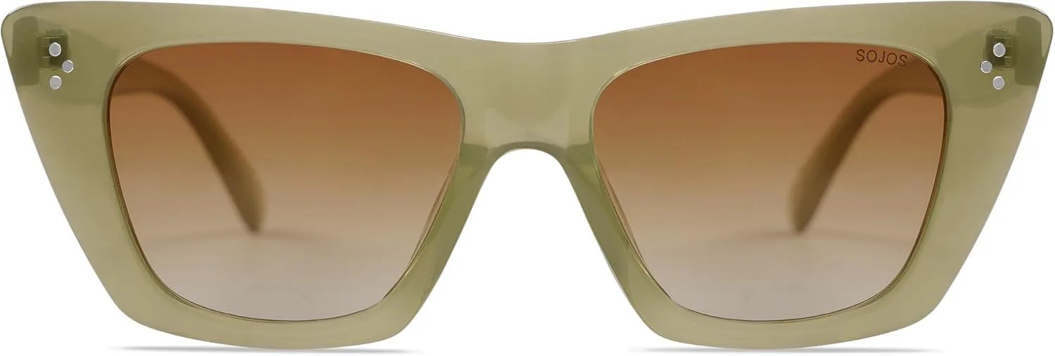 Солнцезащитные очки SOJOS Retro Trendy Cat Eye с поляризованным покрытием для женщин, стильные, с защитой от УФ-излучения UV400, модель SJ2199, Milky Green/Brown
Солнцезащитные очки SOJOS Retro Trendy Cat Eye с поляризованным покрытием для женщин, стильные, с защитой от УФ-излучения UV400, модель SJ2199, Milky Green/Brown