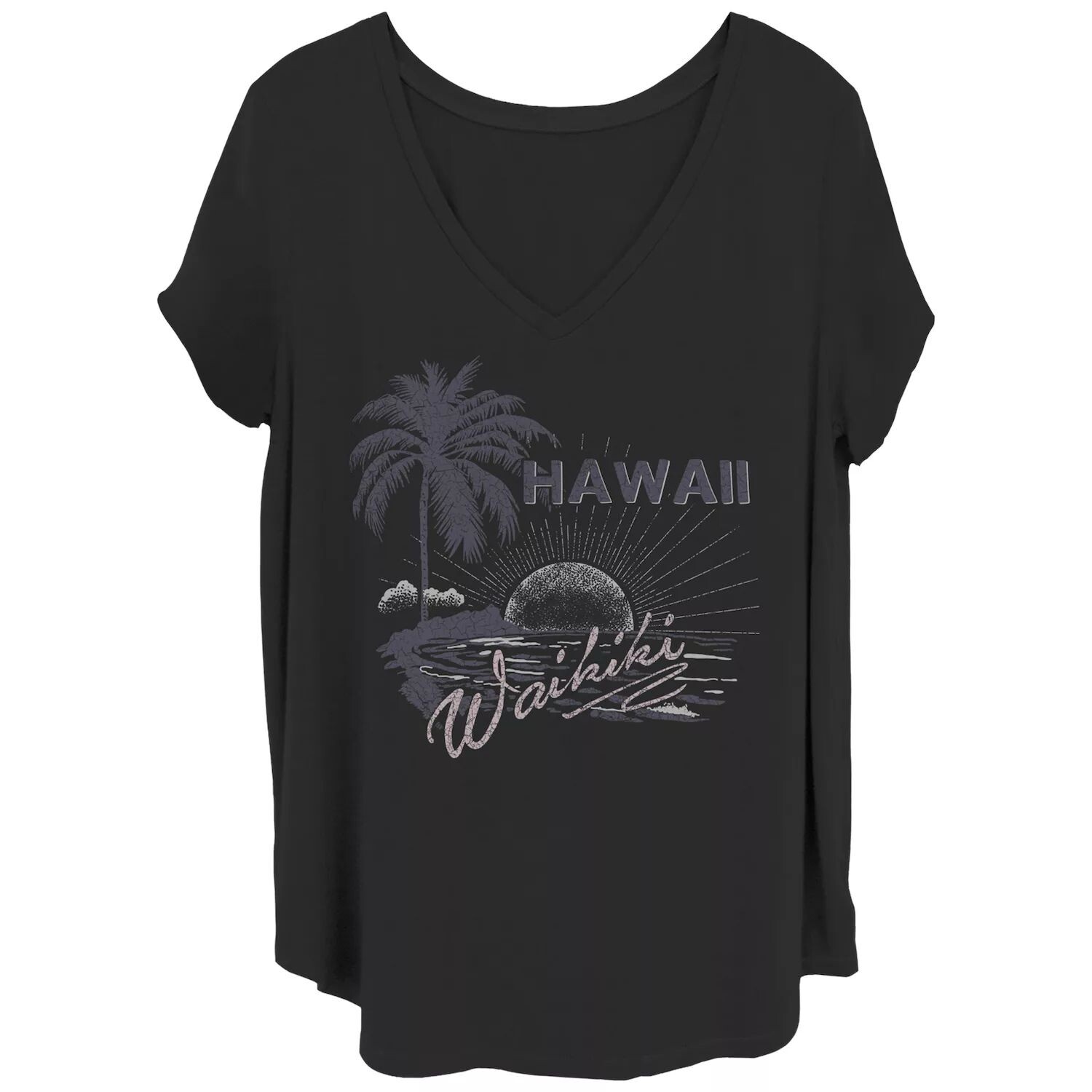 Футболка Juniors' Plus Hawaii Waikiki Beach с графическим рисунком Licensed Character
Футболка Juniors' Plus Hawaii Waikiki Beach с графическим рисунком Licensed Character