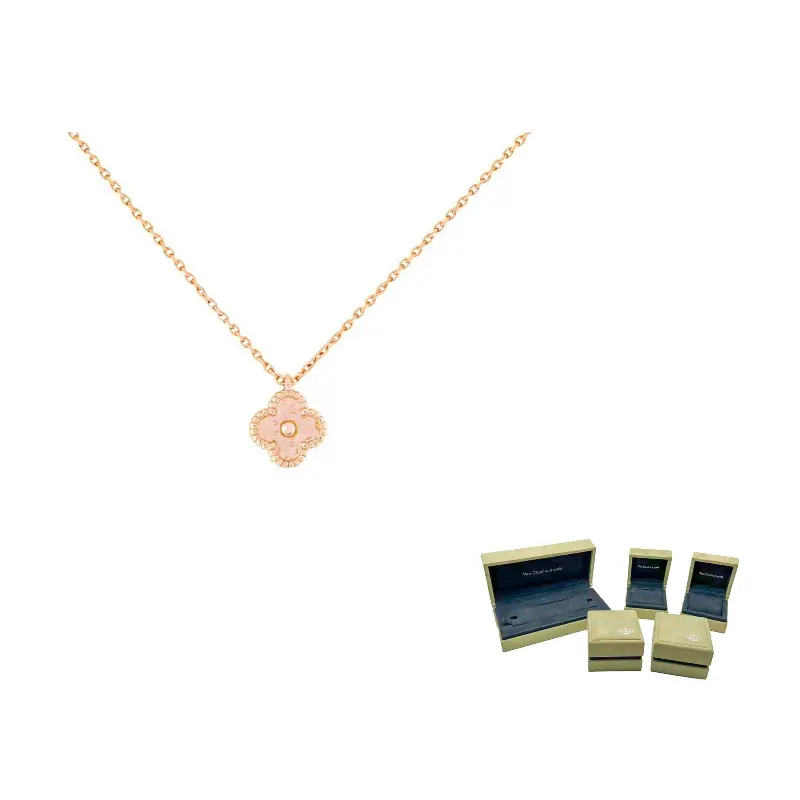 Van Cleef & Arpels Альгамбра Четырехлистный Счастливый 18-каратный розовое золото Колье Женское Розовое Золото, Одиночный Цветок
Van Cleef & Arpels Альгамбра Четырехлистный Счастливый 18-каратный розовое золото Колье Женское Розовое Золото, Одиночный Цветок