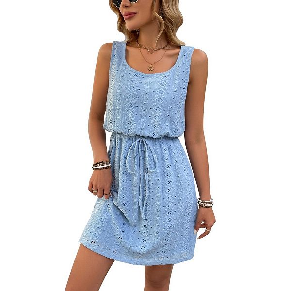 Женское повседневное платье с квадратным вырезом и тонкими бретелями, ажурная текстура, шнурок, без рукавов Boddysize, Sky Blue
Женское повседневное платье с квадратным вырезом и тонкими бретелями, ажурная текстура, шнурок, без рукавов Boddysize, Sky Blue