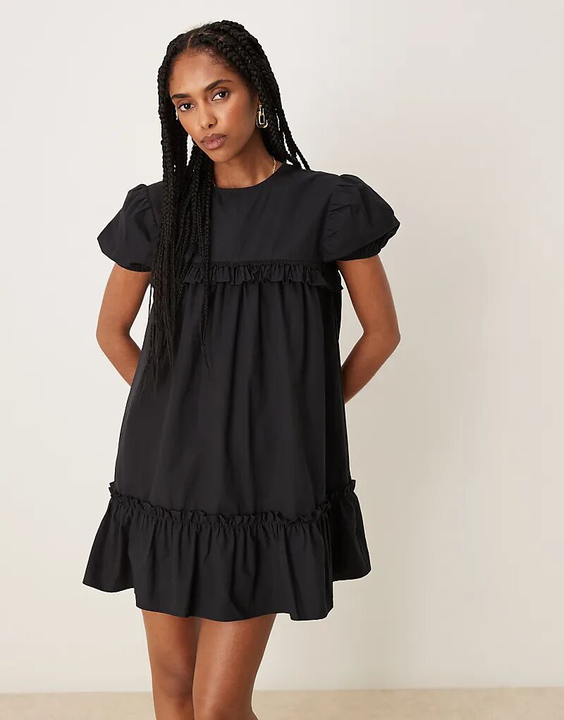 Мини-платье из поплина с баской ASOS DESIGN черного цвета
Мини-платье из поплина с баской ASOS DESIGN черного цвета