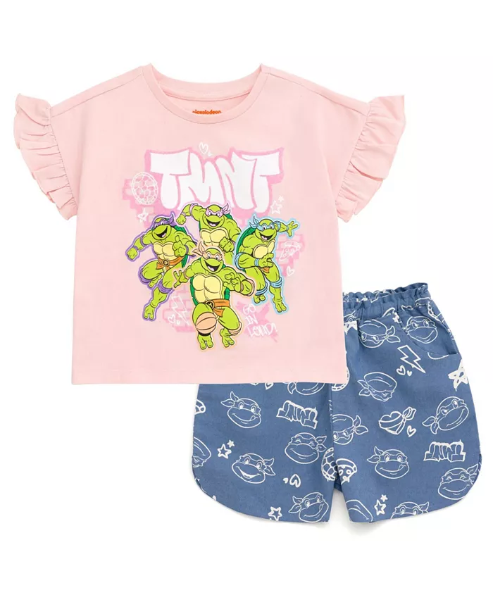 Комплект для девочки: футболка и шорты из шамбре TEENAGE MUTANT NINJA TURTLES, розовый
Комплект для девочки: футболка и шорты из шамбре TEENAGE MUTANT NINJA TURTLES, розовый