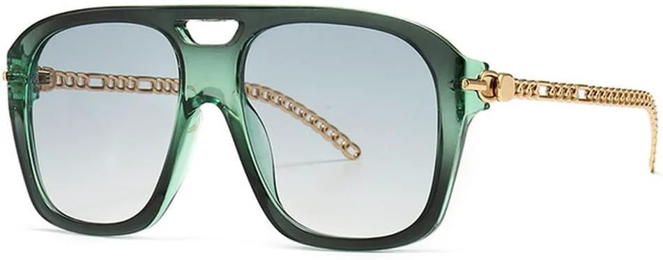 Ретро-солнцезащитные очки LVTFCO с металлическими цепочками на дужках, модные, для мужчин и женщин, защита от ультрафиолета UV400, винтажные очки, C4green
Ретро-солнцезащитные очки LVTFCO с металлическими цепочками на дужках, модные, для мужчин и женщин, защита от ультрафиолета UV400, винтажные очки, C4green