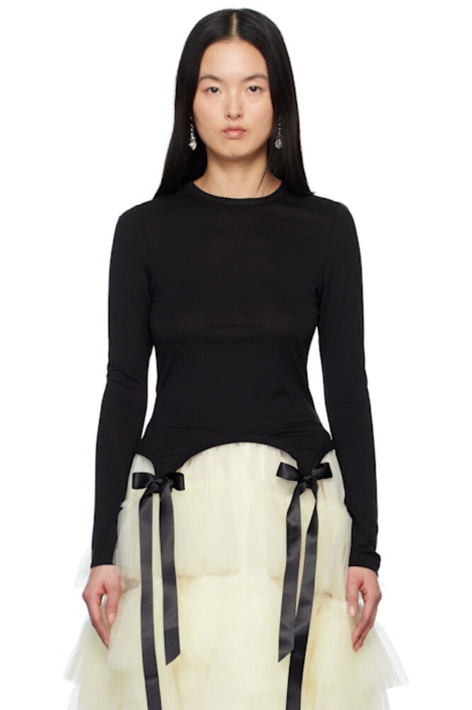 Черная футболка с бантиком и хвостом Easy Simone Rocha
Черная футболка с бантиком и хвостом Easy Simone Rocha