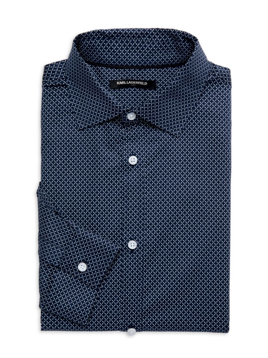 Рубашка современного кроя с узором Karl Lagerfeld Paris, синий
Рубашка современного кроя с узором Karl Lagerfeld Paris, синий