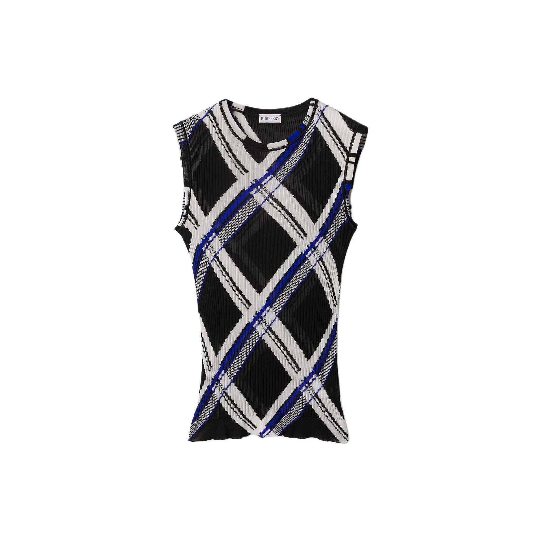 Шелковый топ в клетку Burberry, черный
Шелковый топ в клетку Burberry, черный