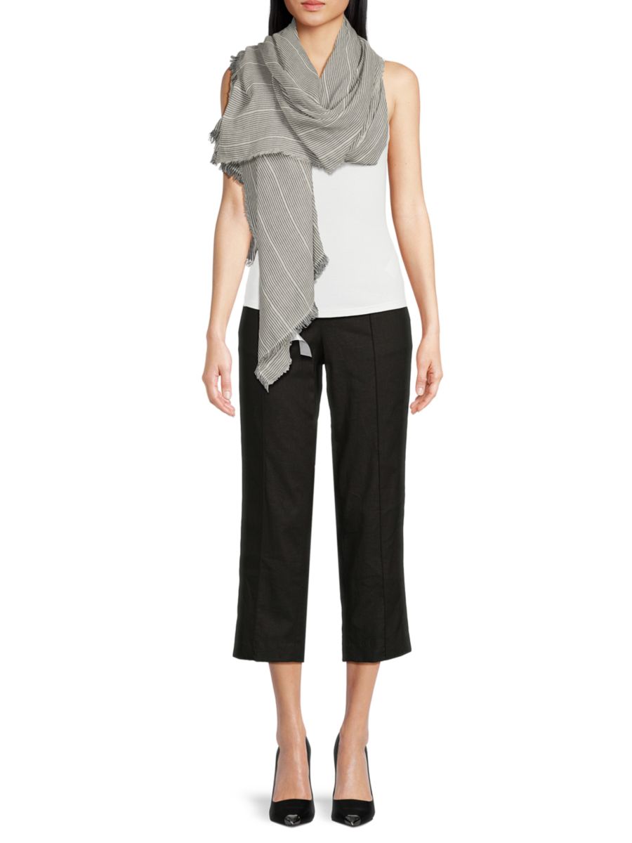 Полосатый хлопковый шарф Vince, цвет Optic White Coastal
Полосатый хлопковый шарф Vince, цвет Optic White Coastal